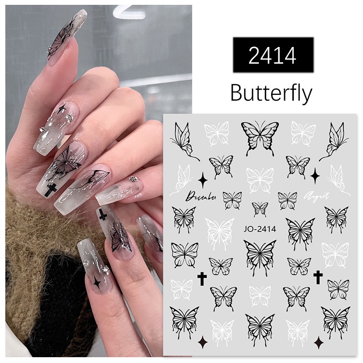 Sticker bướm trang trí móng, phụ kiện nail