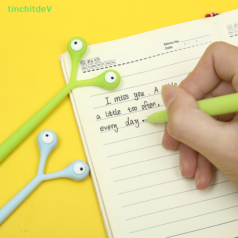 1 Cây Bút Mực Gel Ngòi Bút 0.5mm In Hình Người Ngoài Hành Tinh Dễ Thương Màu Sắc Ngẫu Nhiên