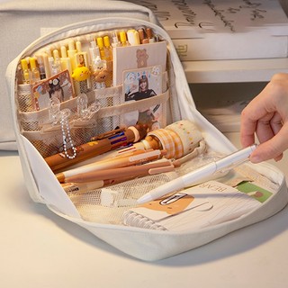 Túi Đựng Bút Màu Sắc Đơn Giản Sức Chứa Lớn Đa Năng Tiện Dụng Cho Học Sinh