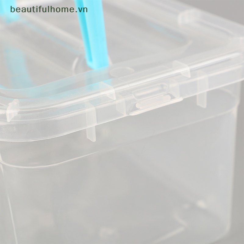 Hộp Nhựa Vuông Mini Trong Suốt Đựng Trang Sức Hạt Cườm