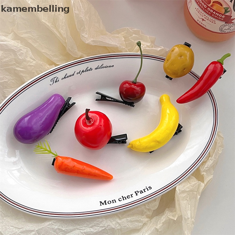 Kẹp Tóc Nhỏ Hình Trái Cây Và Rau Củ Dễ Thương Cho Bé Gái