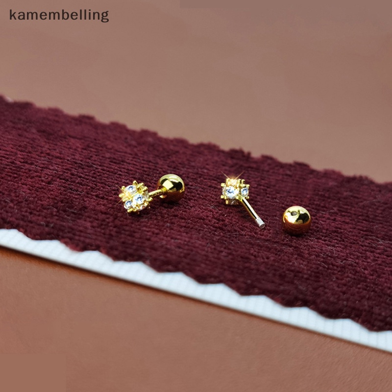 1 Đôi Khuyên Tai Hình Học Xoắn Ốc Đính Đá Zircon Cho Nữ