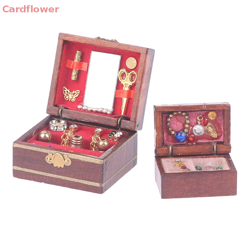 1 Bộ Hộp Trang Sức Mini Trang Trí Nhà Búp Bê DIY Mới