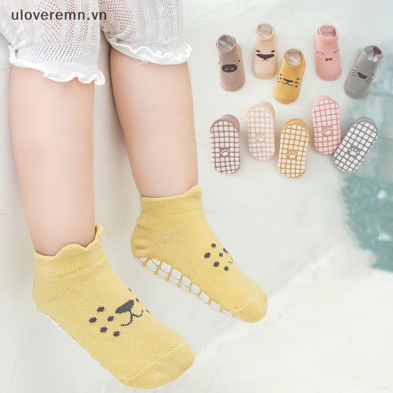 1 Đôi Tất Cotton Mềm Mại Thoáng Khí Chống Trượt Thời Trang Xuân Thu Cho Bé