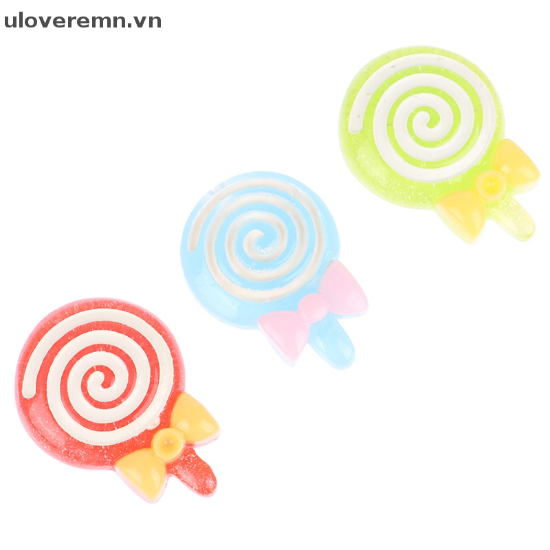 Set 10 Phụ Kiện Trang Trí Điện Thoại Hình Kẹo Bằng Nhựa Resin Diy