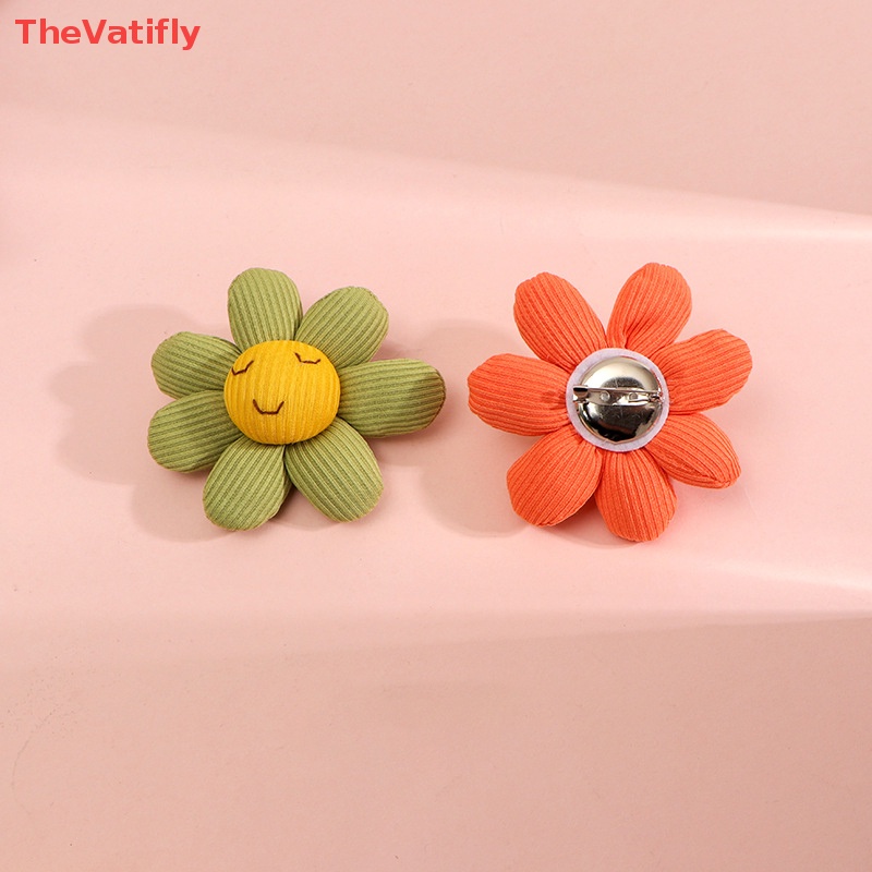 Ghim Cài Áo Hình Hoa Hướng Dương / Mặt Cười / Mặt Cười Chất Liệu Cotton Thời Trang Cho Nữ