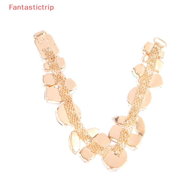 1 Cặp Khóa Nối Trang Trí Dép Sandal DIY Bằng Kim Loại Đính Đá