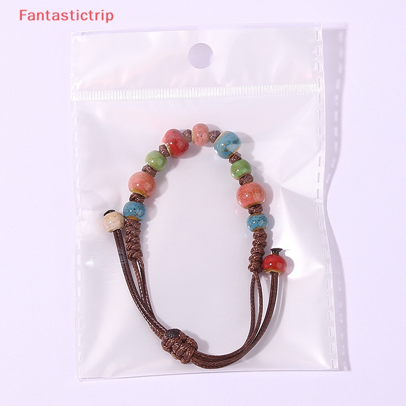 Vòng Đeo Tay Hạt Gốm Nhiều Màu Phong Cách Dân Tộc Thời Trang Dành Cho Nữ