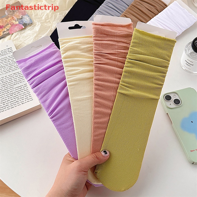 1 Đôi Tất Nylon Mỏng Thoáng Khí Màu Trơn Thời Trang Cho Nữ Mới