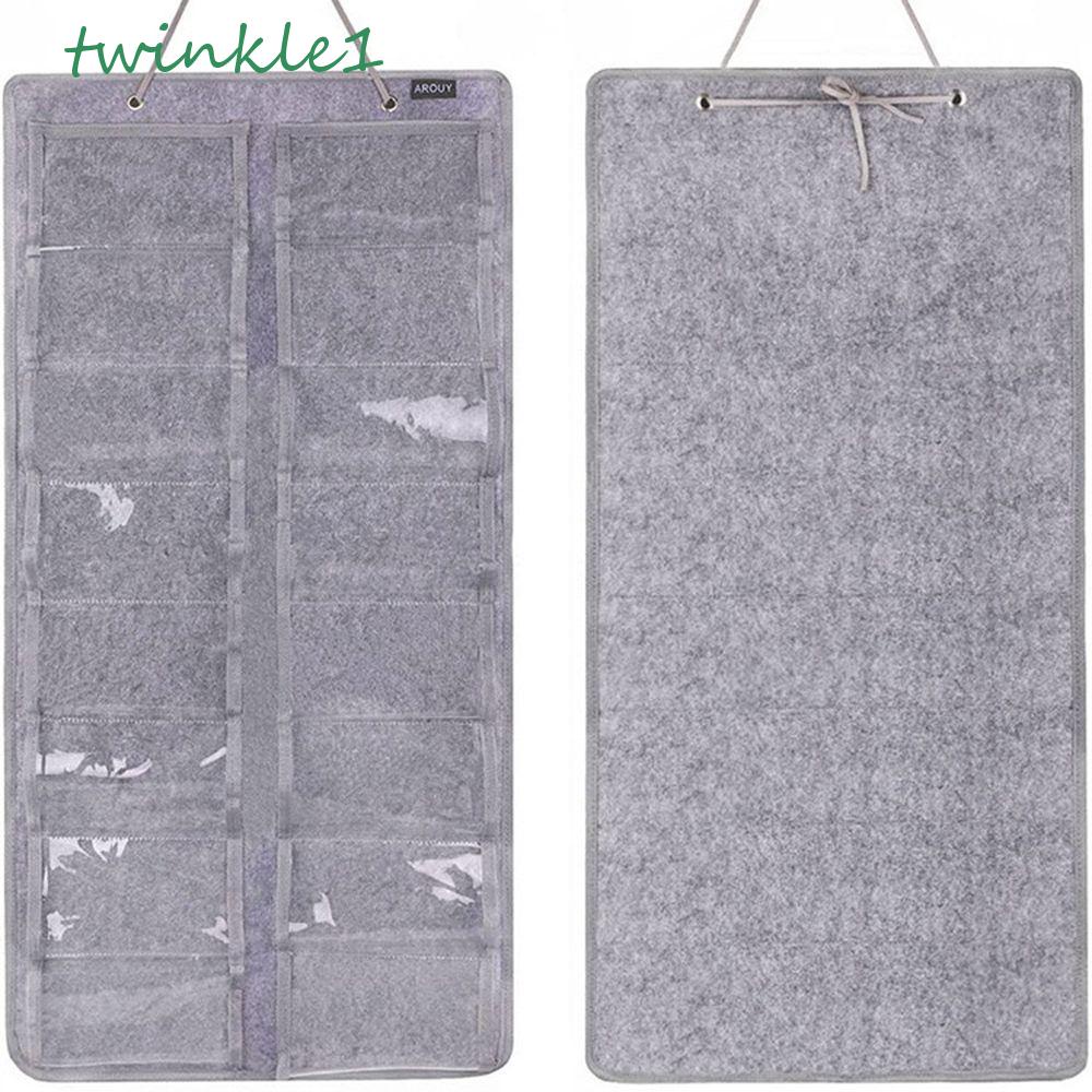 Túi Đựng Mắt Kính Treo Tường Màu Trơn Chống Bụi Tiện Dụng Giá Đỡ