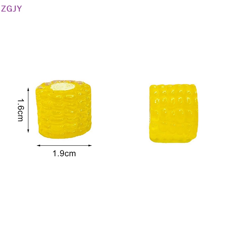 Zgjy Set 5 Phụ Kiện Trang Sức Điện Thoại Dạ Quang Hình Quả Bắp Ba Chiều DIY Mới