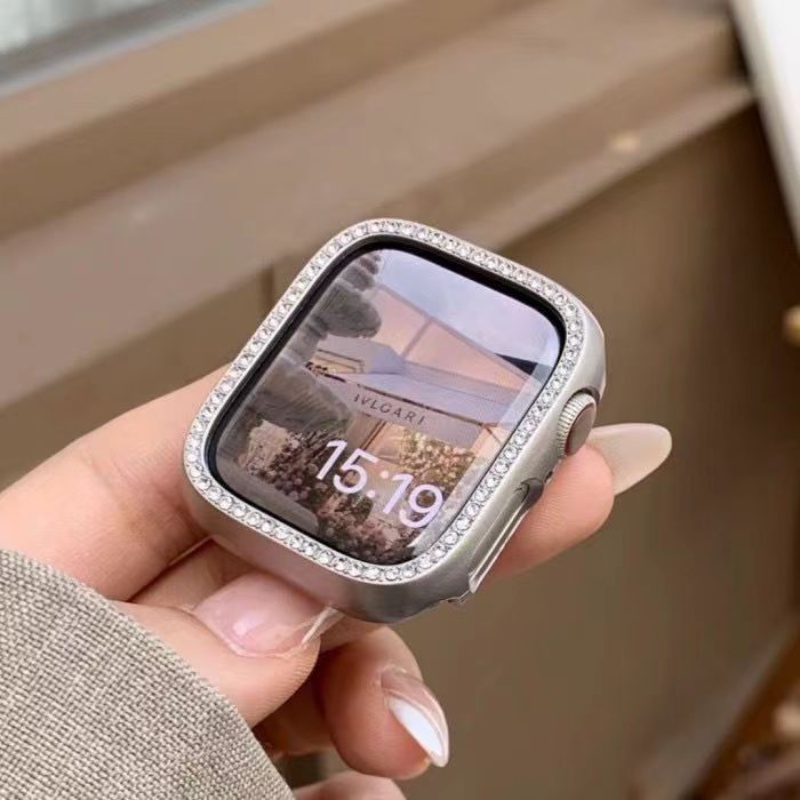 Khung Nhựa PC Màu Laser Cho Đồng Hồ Thông Minh Apple Watch 40mm 44mm 41mm 49mm 45mm 38mm 42mm series 8 7 6 SE 5 4 3 2