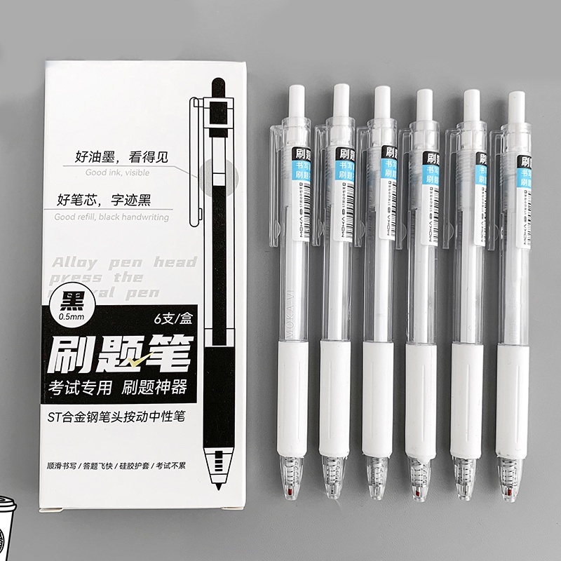 Bút Mực Đầu 0.5mm Màu Đỏ / Xanh Dương / Đen Đơn Giản