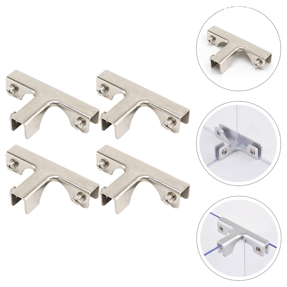 Set 4 Kẹp Kính Bằng Thép Không Gỉ 9X5.1CM