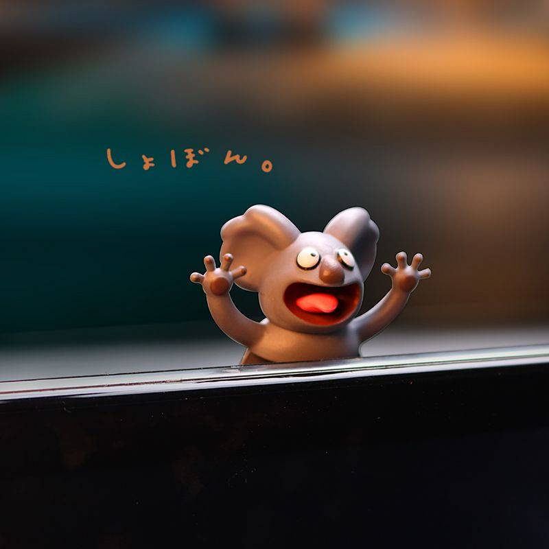 Lucky Cat Car Sticker Tesla Model3yxs Screen Decoration Car Hanging Panel Doll Car Lying Small Decoration P5KU