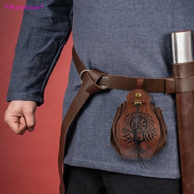 Túi Dây Rút Đựng Tiền Xu Hóa Trang Phong Cách Steampunk Viking Dành Cho Nam Và Nữ Mới
