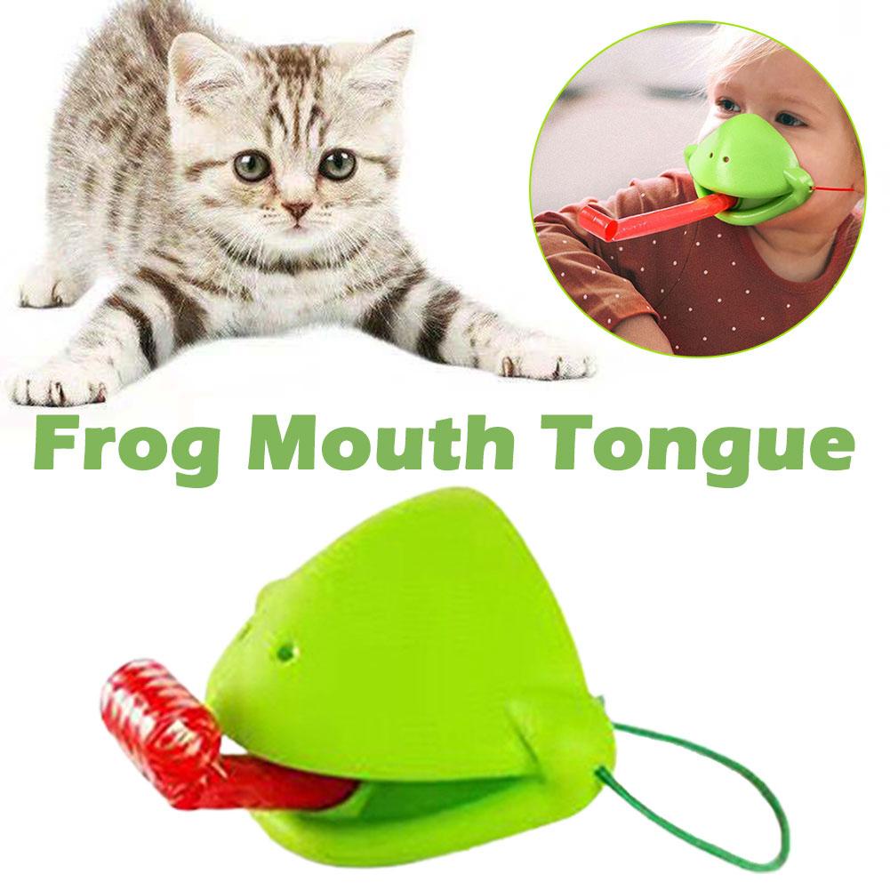 Đồ Chơi Tương Tác Với Mèo Hình Mặt Nạ Ếch Vui Nhộn O5M2