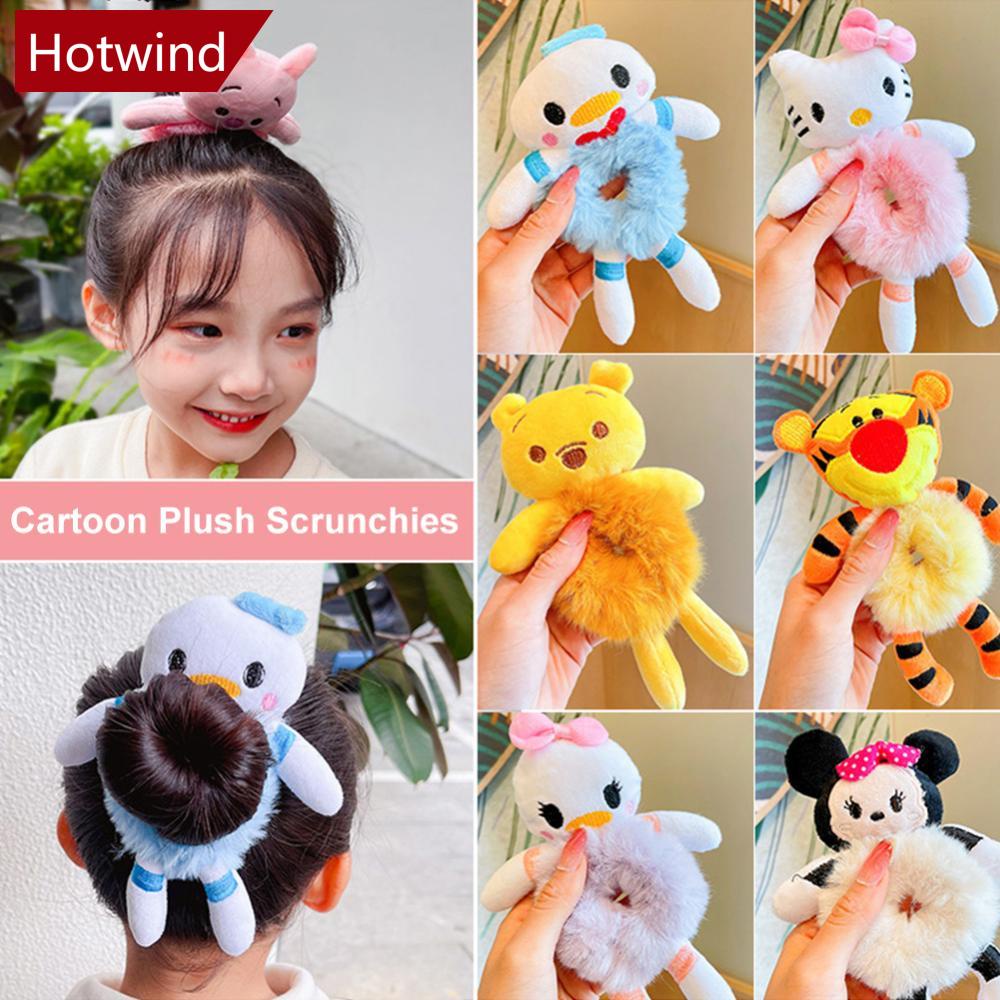 Dây Cột Tóc Vải Bông Hình Thú Hoạt Hình Dễ Thương Cho Bé Gái M2U8