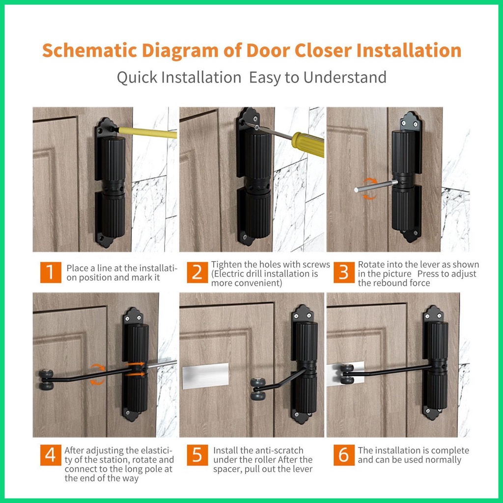 Dụng Cụ Đóng Khóa Cửa Bằng Kim Loại Không Gây Tiếng Ồn Tiện Dụng Cho Gia Đình