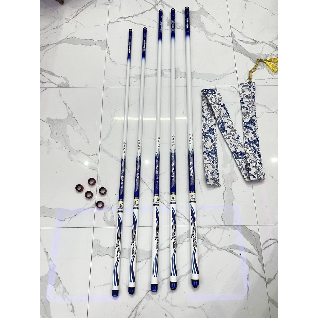 Cần câu tay Hoa Mực Nước 6H thế hệ 2 chính hãng chuyên câu đơn câu đài tặng kèm ngọn và nhẫn