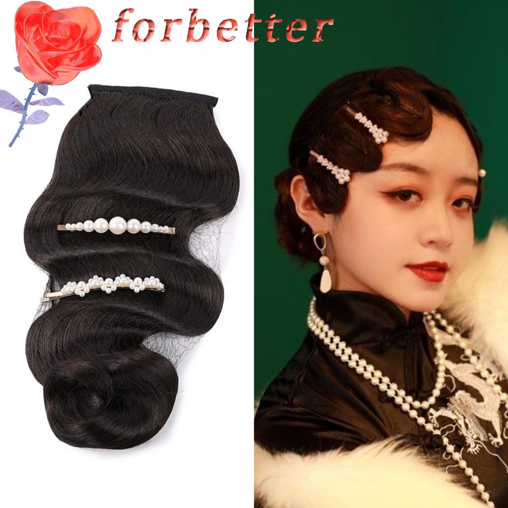 Tóc Mái Giả Xoăn Bằng Sợi Tổng Hợp Tự Nhiên Phong Cách Trung Hoa Cổ Điển Dùng Để Hóa Trang / Biểu Diễn Studio