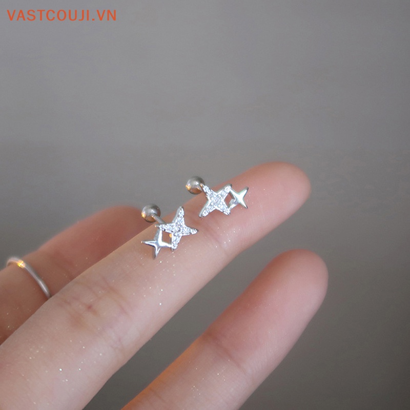 1 Đôi Bông Tai Sao Dạng Xoắn Ốc Cho Nữ