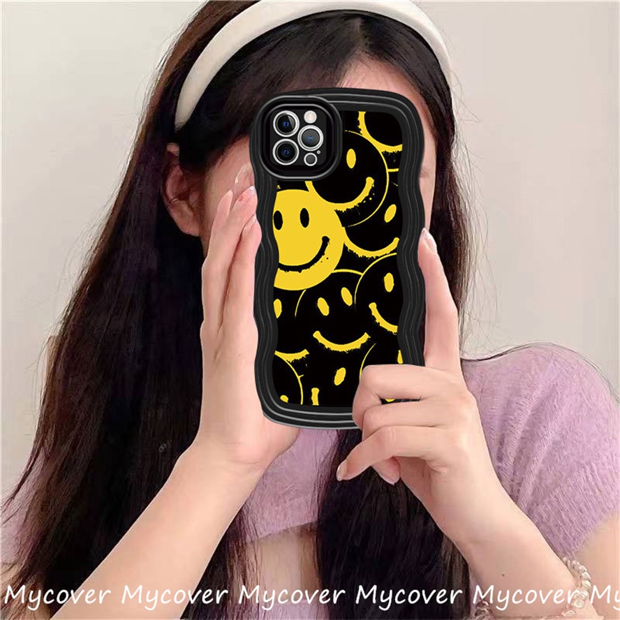 Ốp Điện Thoại Silicon Mềm Họa Tiết Mặt Cười Graffiti Cho iPhone 14 13 12 11 Pro Max X XR Xs Max 6 7 8 Plus