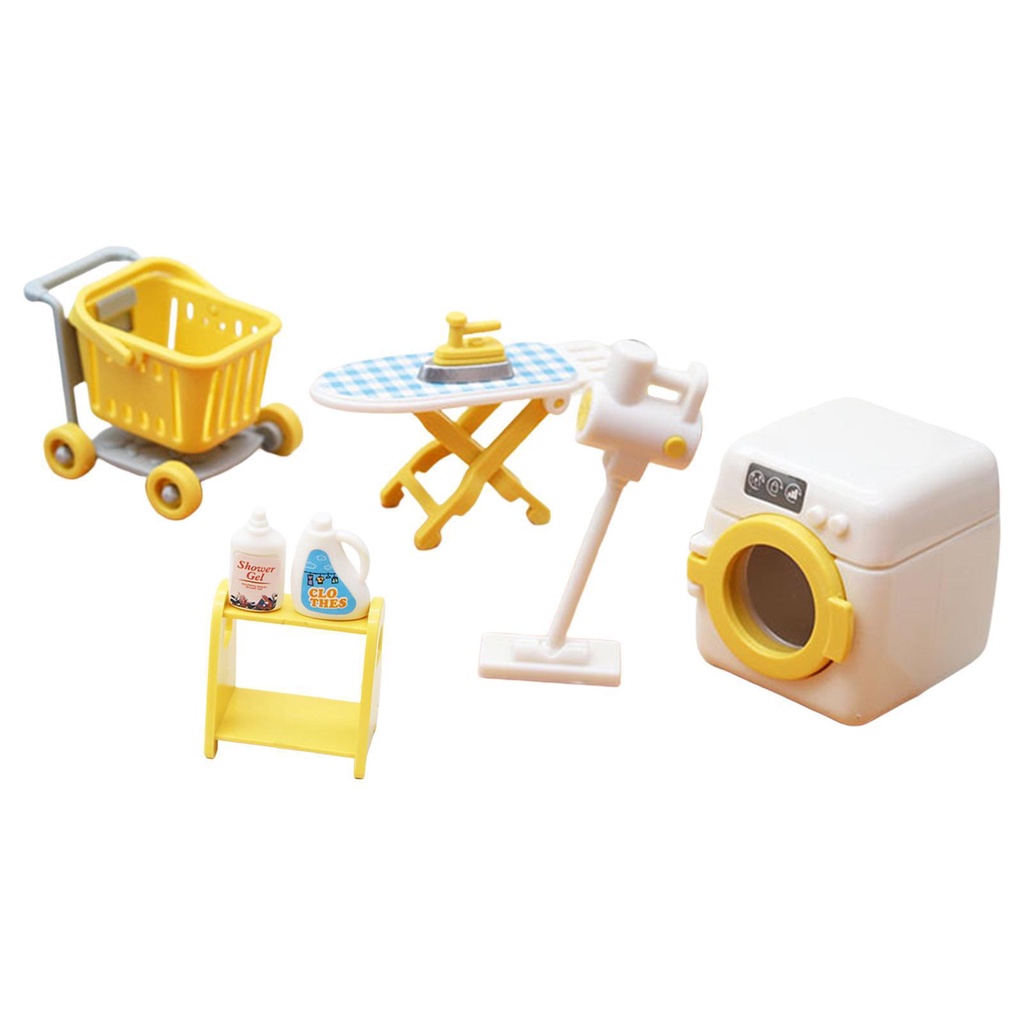 Bộ Phụ Kiện Phòng Giặt Đồ Cho Nhà Búp Bê