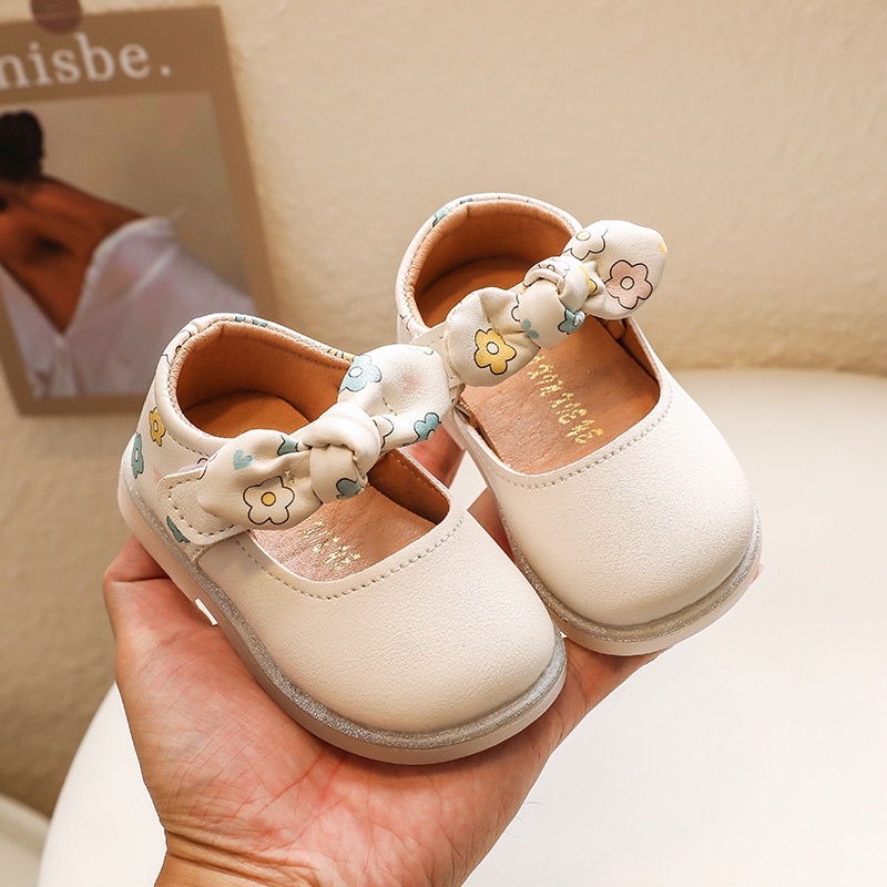 <HOT HOT>Giày công chúa đế mềm đính nơ thoáng khí phong cách Hàn Quốc  xinh xắn cho bé gái