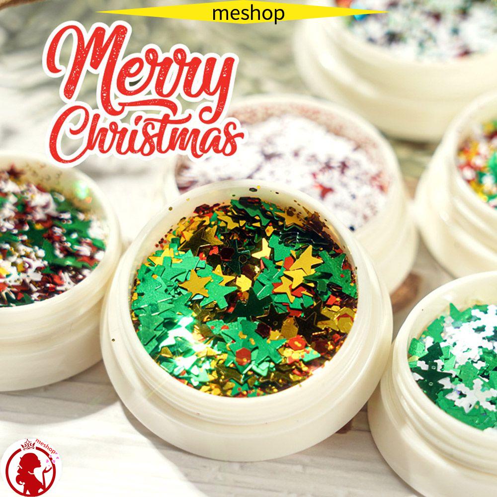 Set 6 Hộp Kim Tuyến Hình Bông Tuyết Trang Trí Móng Tay Nghệ Thuật DIY