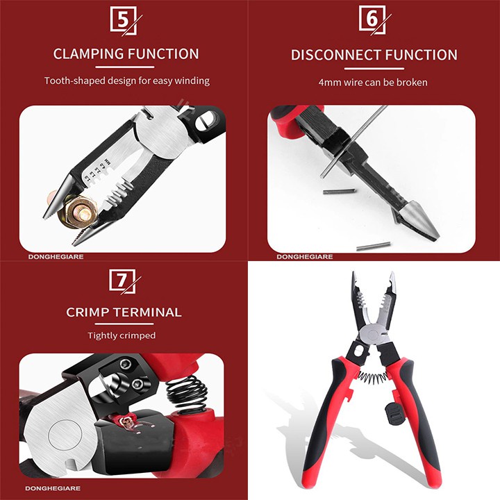 Kìm Tuốt Dây Điện Đa Năng 9 Trong 1 - Kiềm Điện Đa Năng Phiên Bản Nhật Cao Cấp