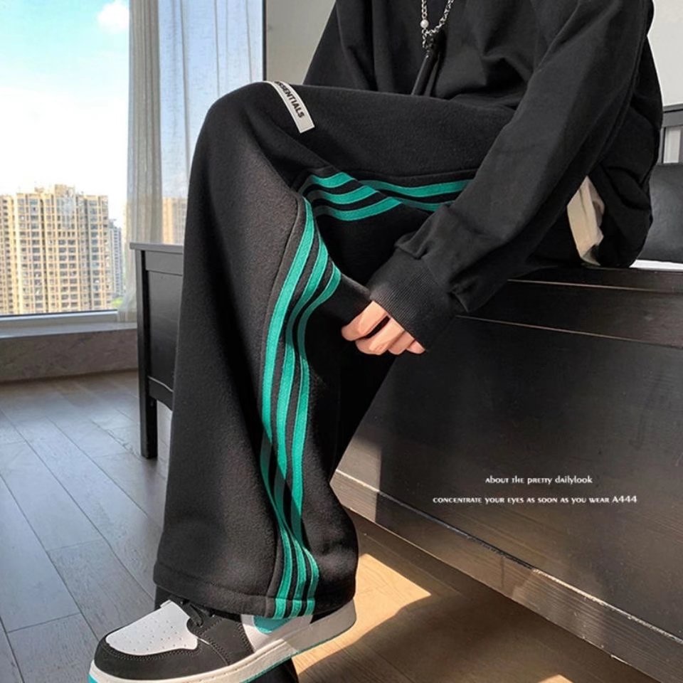 Quần Thể Thao Ống Rộng Thời Trang Mùa Xuân Hàn Quốc Dành Cho Nam Và Nữ