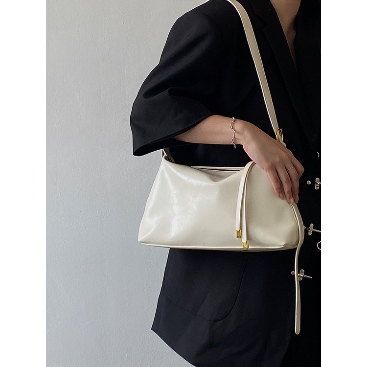 Túi Tote Đeo Vai / Đeo Chéo Cỡ Lớn Màu Trắng Thiết Kế Đơn Giản Thời Trang Cao Cấp