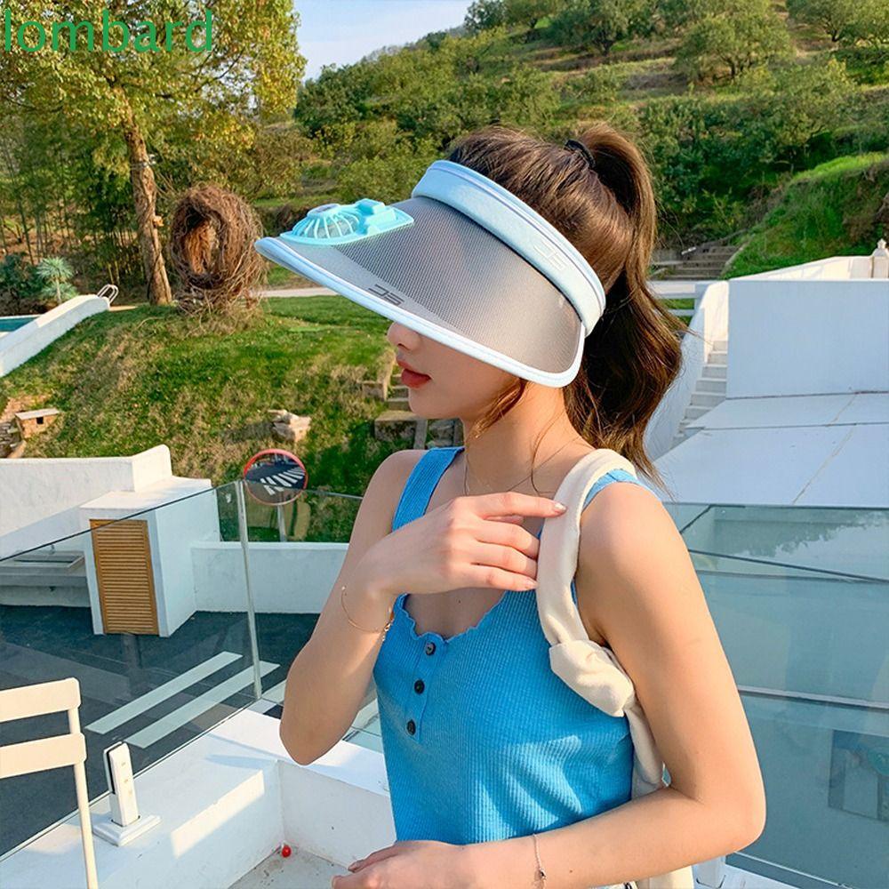 Nón Rộng Vành Chống Nắng 3 Tốc Độ Kèm Quạt Điện Tiện Dụng Thời Trang Đi Biển Cho Nữ