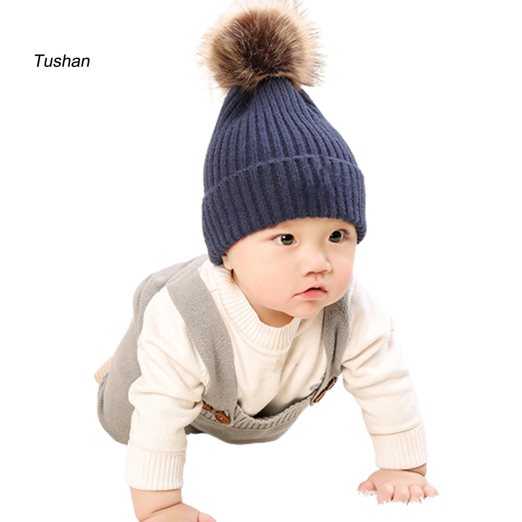 Mũ Len Beanie Mềm Mại Giữ Ấm Cho Bé
