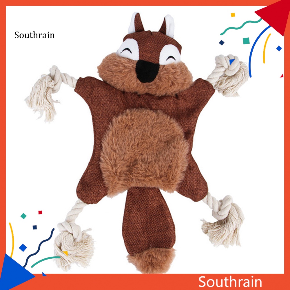 Thú Nhồi Bông Hình Cáo / Sóc Có Âm Thanh Dễ Thương Cho Cún Cưng