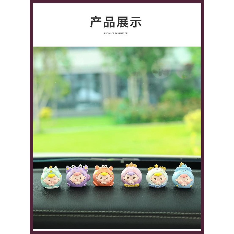 Heo Con Hoạt Hình Bằng Nhựa resin Dễ Thương Để Bàn Trang Trí Văn Phòng Xe Hơi