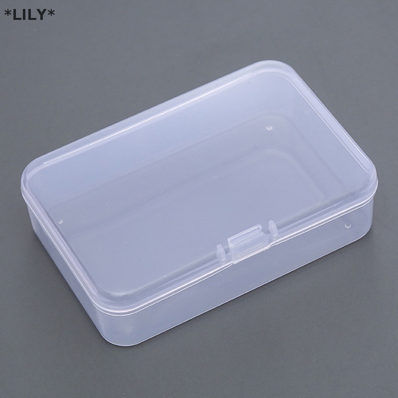 Lily 2pcs thẻ trò chơi hộp trong suốt đồ trang sức lưu trữ container Hội Đồng Quản trị trò chơi hộp nhựa trong suốt uuu