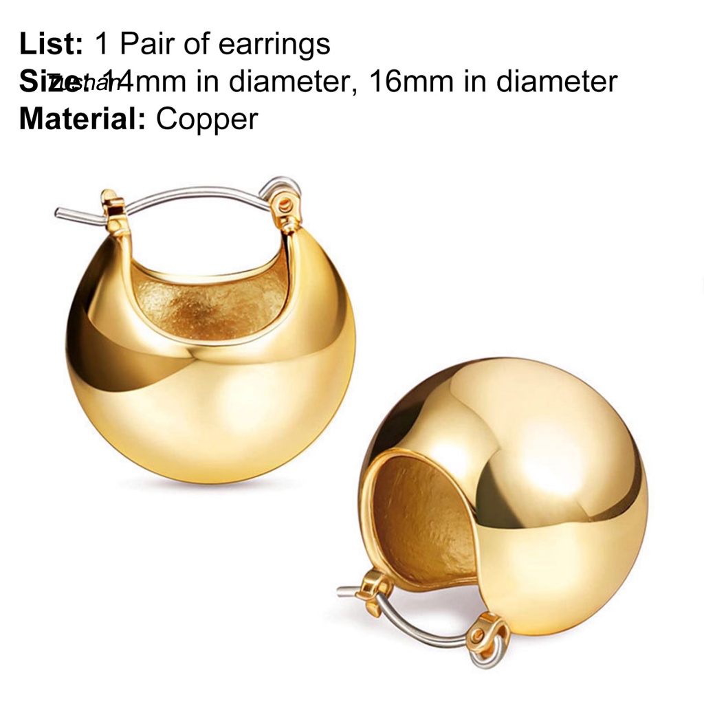 1 Đôi Bông Tai Tròn Phong Cách Punk Tinh Tế Dành Cho Nữ