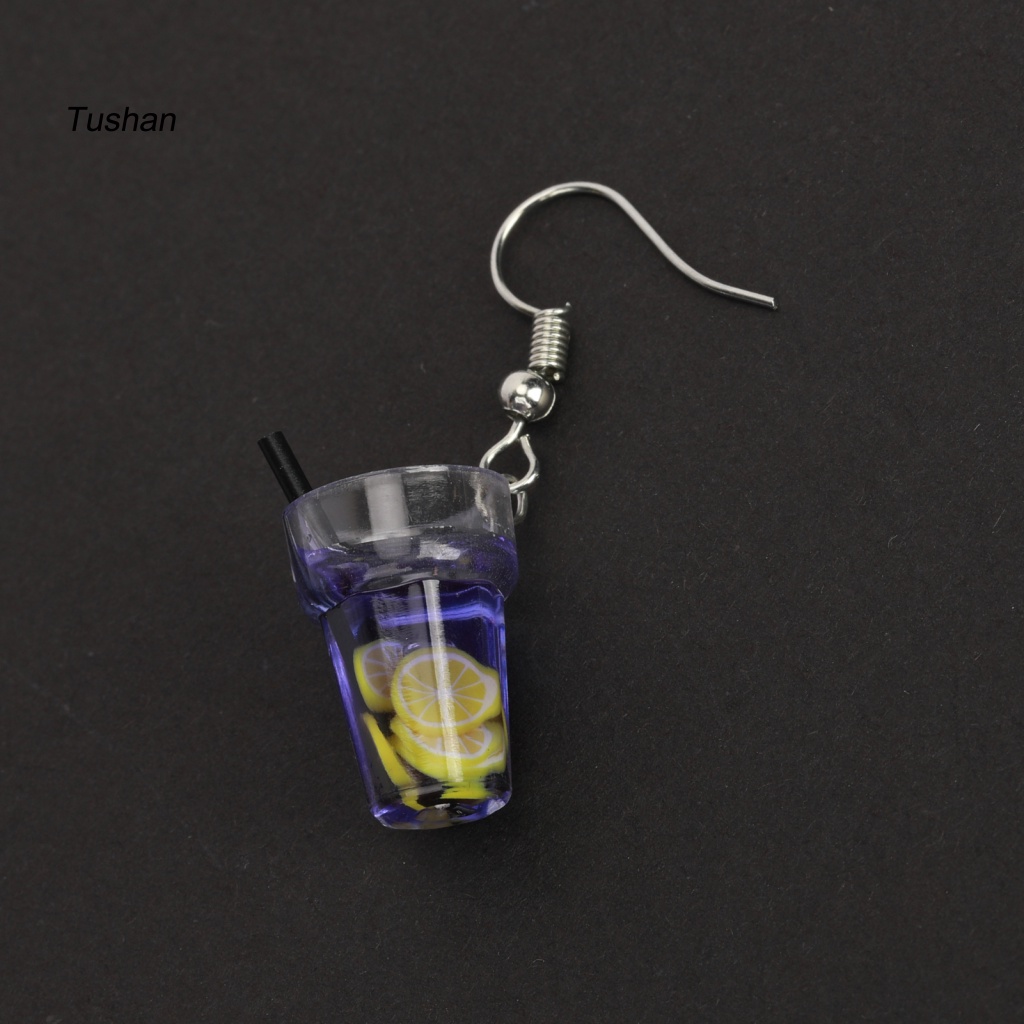 1 Đôi Bông Tai Hình Giọt Nước Trái Cây Bằng Nhựa Resin Chống Thấm Nước