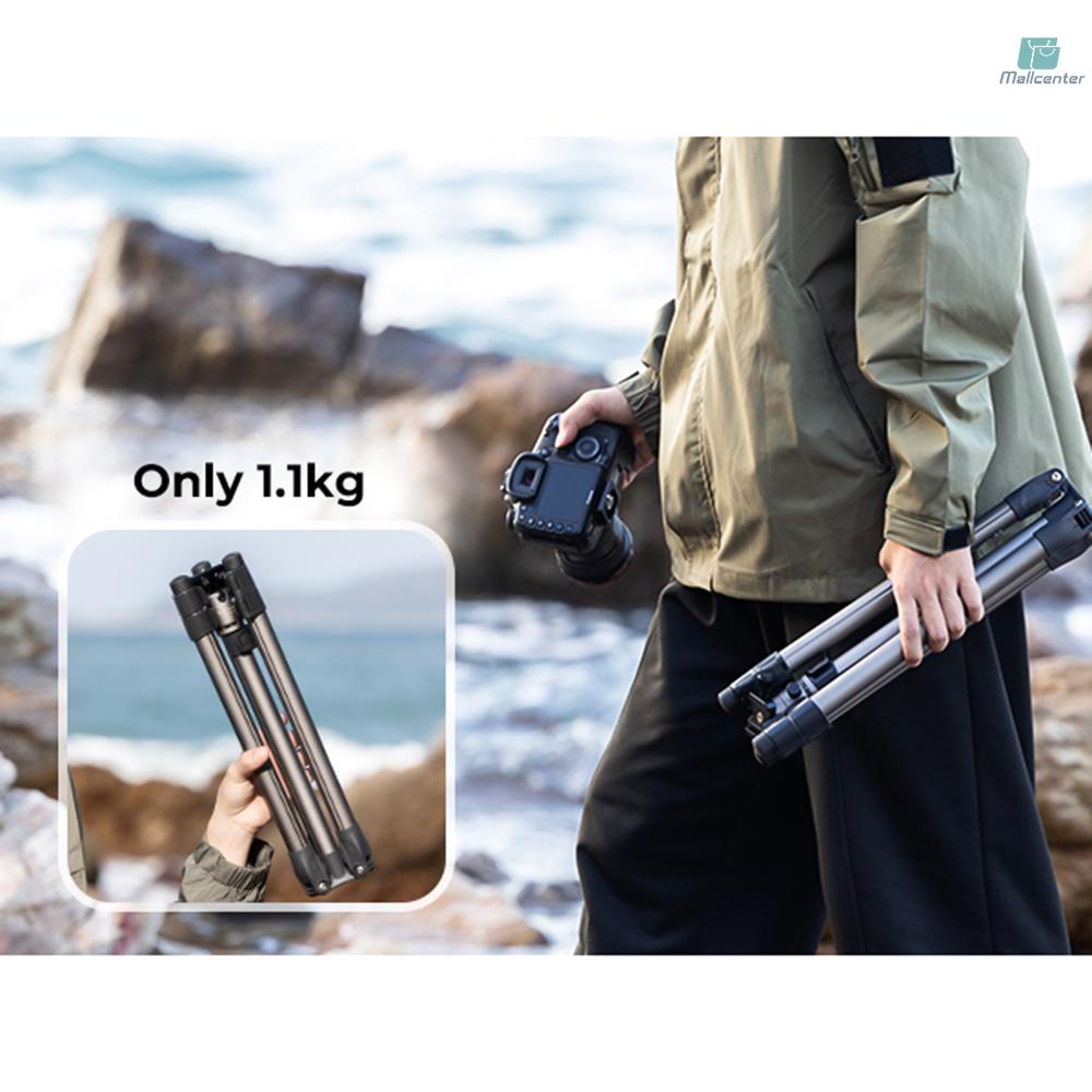 K&amp;F CONCEPT 66.1in Camera Stand Aluminum Alloy Tripod Portable Tripod Stand with Ball Head 8 kg/ 17.63lbs Load Capacity Lightweight Tripod for Cameras