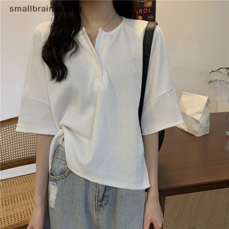 Áo Thun T-shirt Tay Lỡ Cổ Tròn Hở Vai Thời Trang Dành Cho Nữ