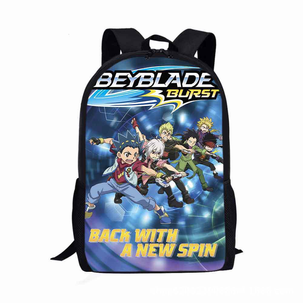 Ba Lô Đeo Vai 14-inch Hai Lớp In Hoạt Hình Beyblade 3D Dễ Thương Thích Hợp Làm Quà Tặng Cho Bé