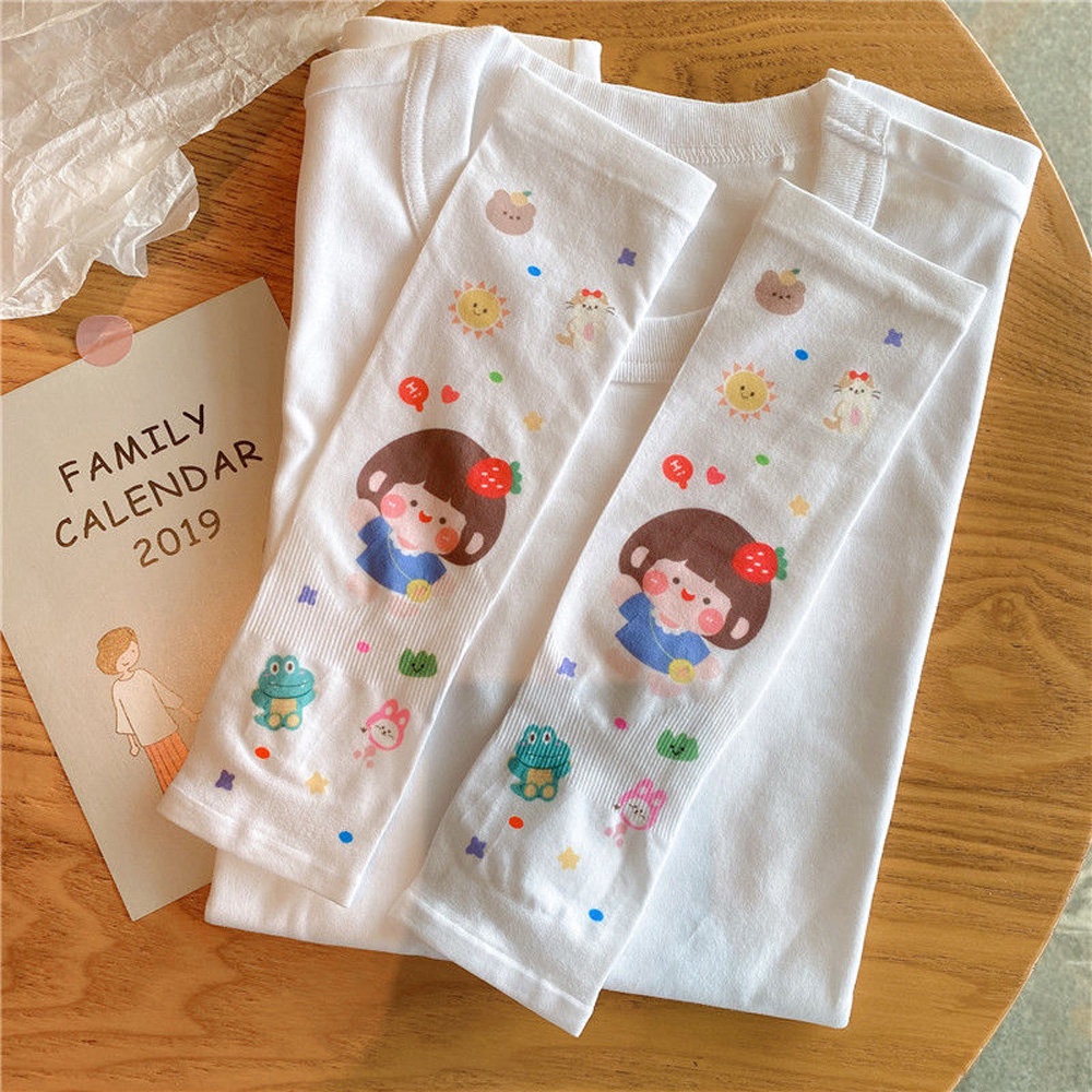 1 Cặp Găng Tay Chống Nắng Bằng Lụa Lạnh Mỏng Thoáng Khí In Họa Tiết Hoạt Hình Thời Trang Mùa Hè 2023 Cho Bé