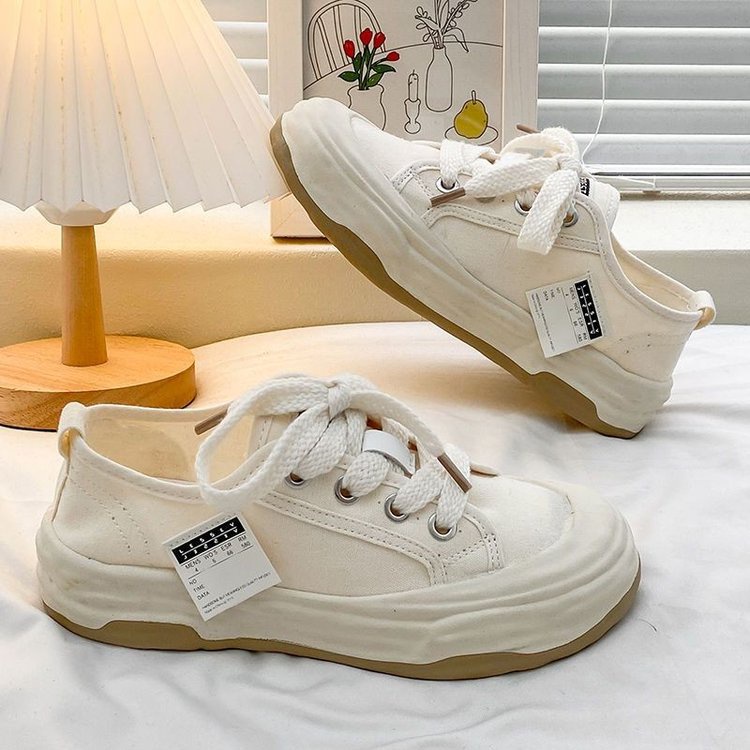Mới Giày Thể Thao canvas Cổ Thấp Thời Trang Nữ Tính