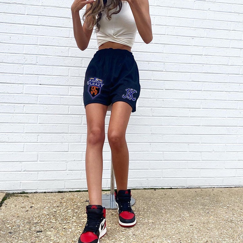 Quần Short Thể Thao Phối Lưới Thoáng Khí Nhanh Khô Thời Trang Cho Nam Và Nữ