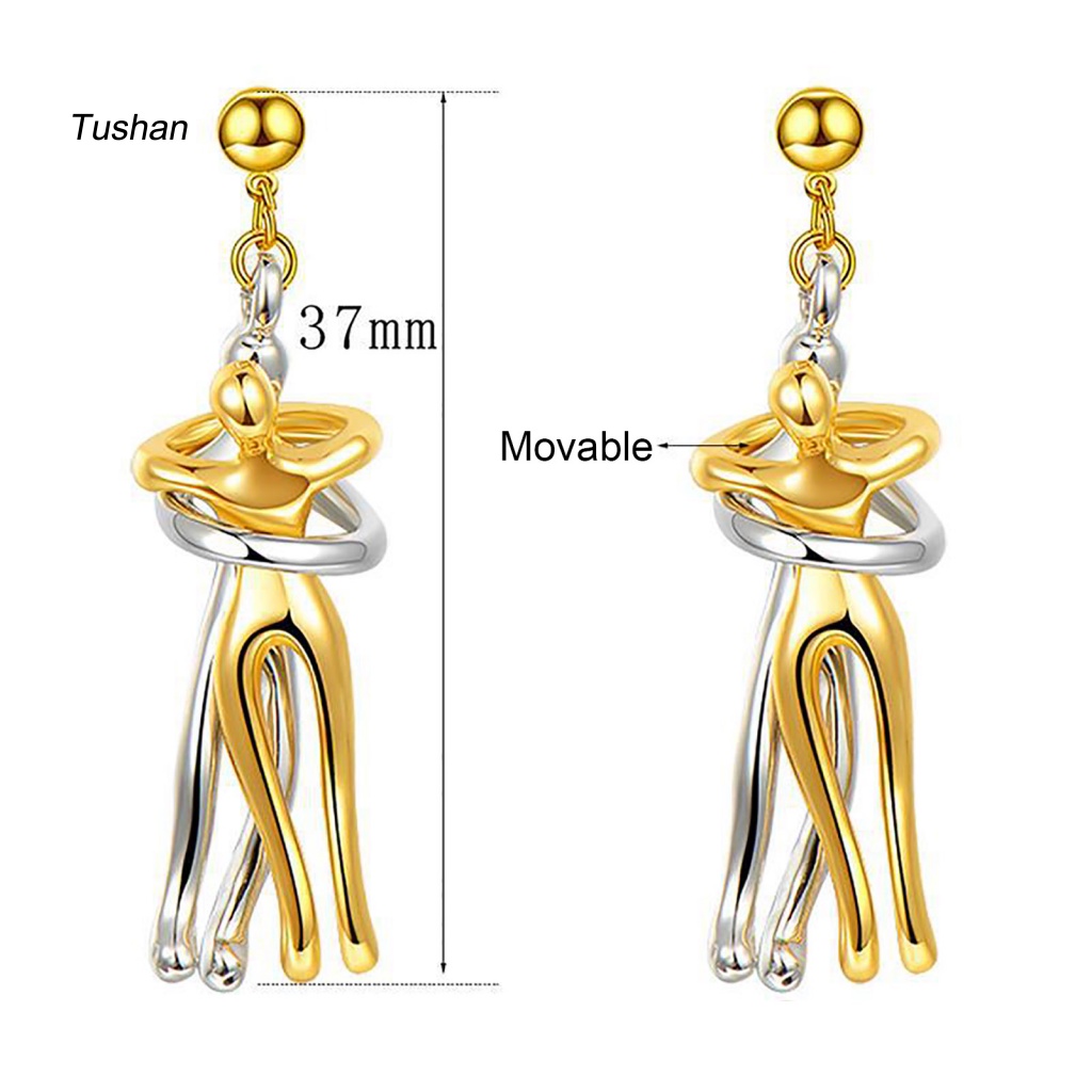 1 Đôi Bông Tai Hình Cái Ôm Sáng Tạo Dành Cho Nữ