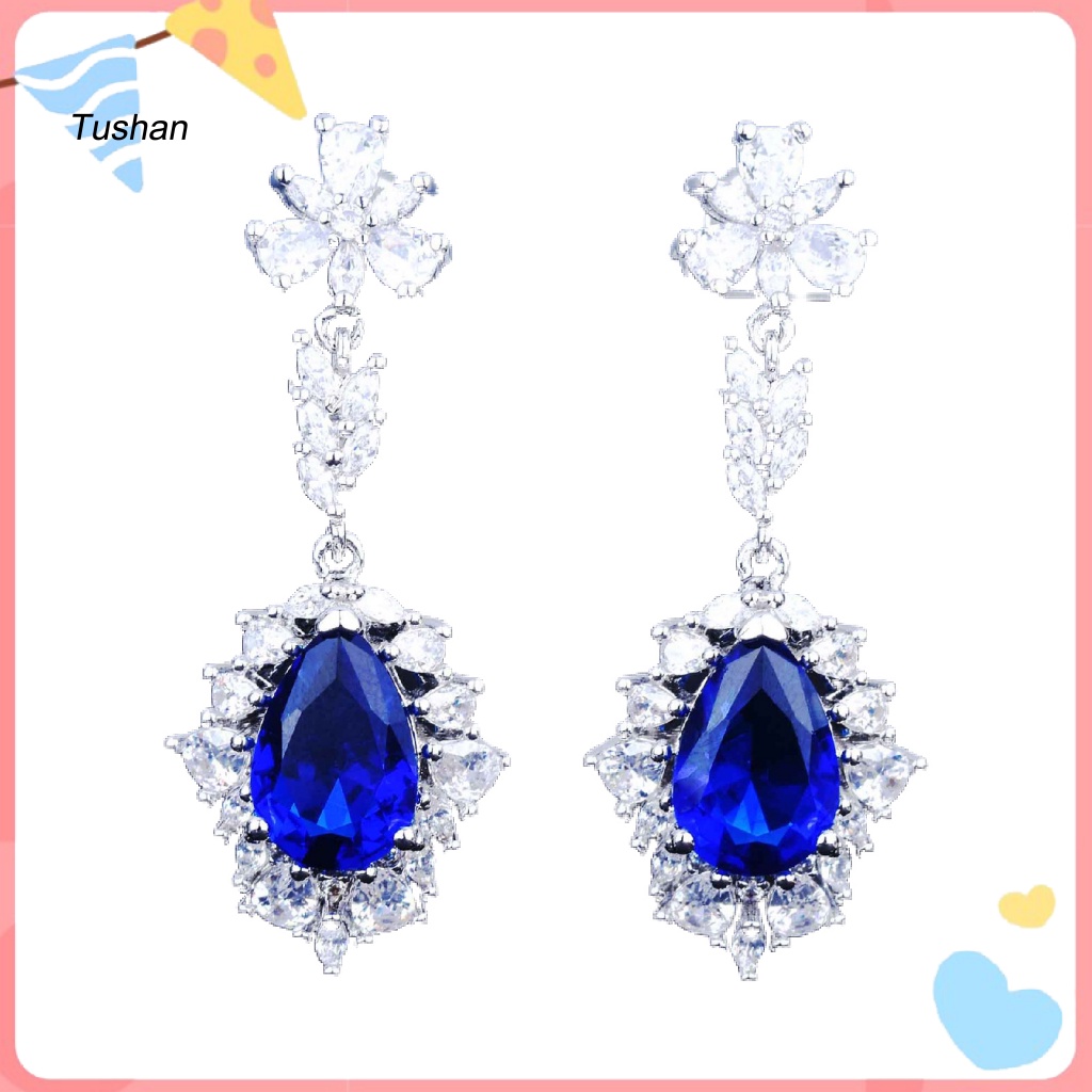 1 Mặt Dây Chuyền / Nhẫn / Bông Tai Bằng Đồng Hình Giọt Nước / Hoa Sang Trọng Thời Trang Dự Tiệc