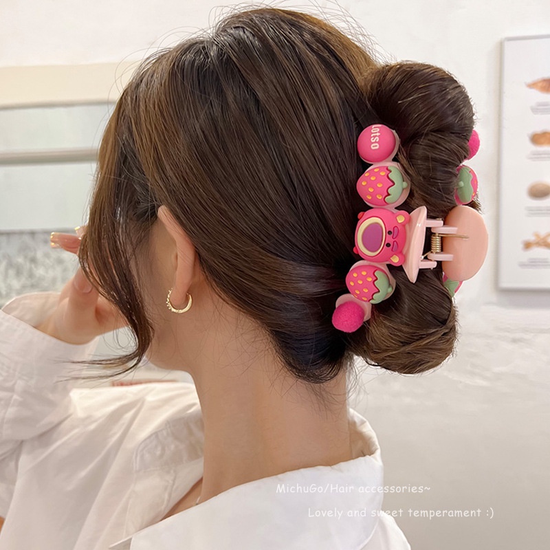 Kẹp Tóc Hình Cá Mập Màu Hồng Dễ Thương Phong Cách Hàn Quốc