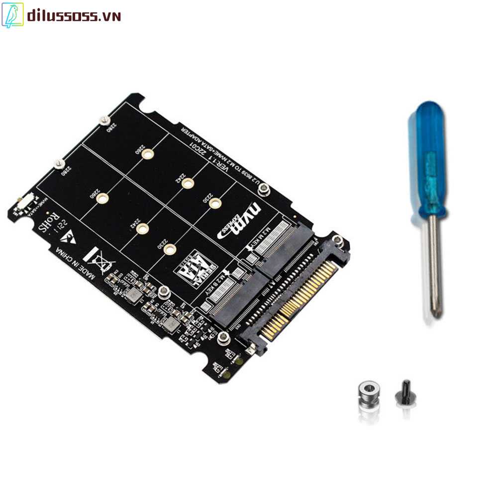 Card Chuyển Đổi 2 Trong 1 M.2 NVMe SATA U.2 40Gbps SFF8639 Cho 2230 / 2242 / 2260 / 2280 SSD